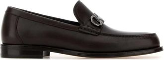 Ferragamo Dark Brown Leather Loafers