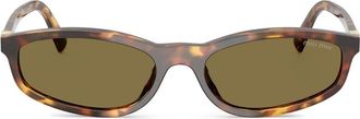 Miu Miu Eyewear Occhiali da sole con effetto tartarugato - Marrone