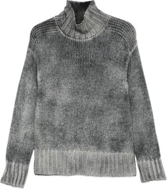 Avant Toi Maglione a coste con collo alto - Grigio