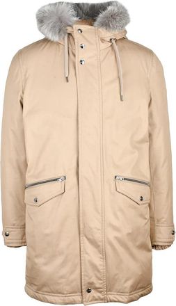 Herno Canvas Parka with Down - Beige