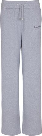 Balmain Jersey joggers - Dames - Sweatpants - Grijs - L - Katoen - Broeken