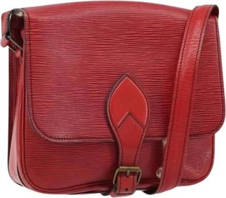 Louis Vuitton Pre-owned Cartouchiere Schoudertas - Dames - Vintage Schoudertas - Rood - ONE Size - Leer - Vintage