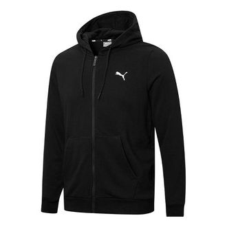 Puma Ess Logo Solid Color Hooded Jacket Black 848732-01