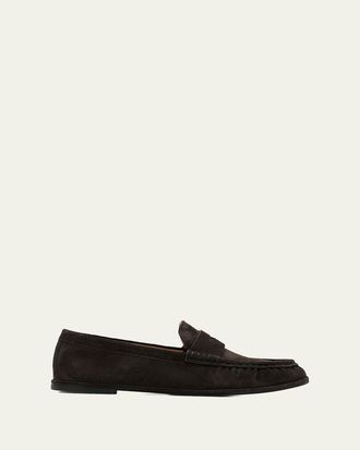 Stuart Weitzman Spencer Suede Penny Loafers