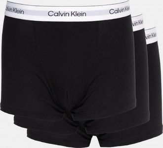 Calvin Klein Mens Calvin Klein 3 Pack Mens Relaxed Dart Trunk - Black/Black/Black - Size: 37/36/32