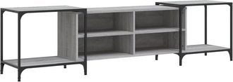 vidaXL Vidaxl - Mueble de tv madera de ingeniería gris Sonoma 203x37x50 cm