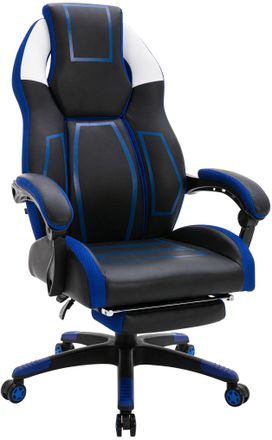 Clp Silla De Oficina Clovis En Polipiel Negro/azul