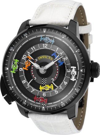 Invicta Racing 69134 Heren Horloge - Automatisch Uurwerk - Roestvrij Staal met zwarte Wijzerplaat - 46mm