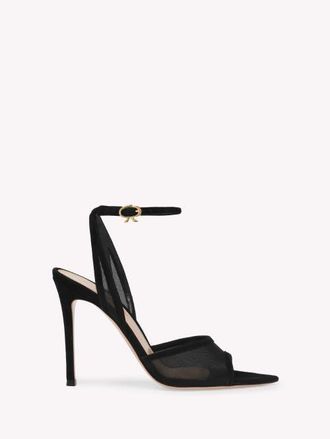 Gianvito Rossi Dorotea Sandals in Black Fabric at Nordstrom, Size 35.5