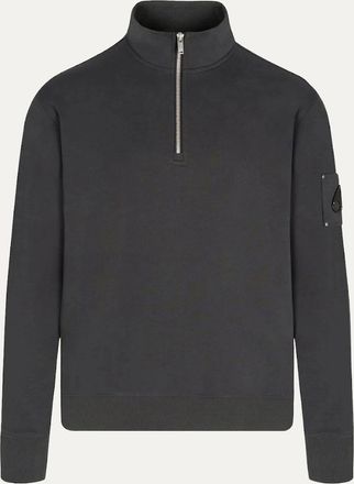 Moose Knuckles Mens Moose Knuckles Hartsfield Mens 1/4 Zip Sweatshirt - Black 292 - Size: 38