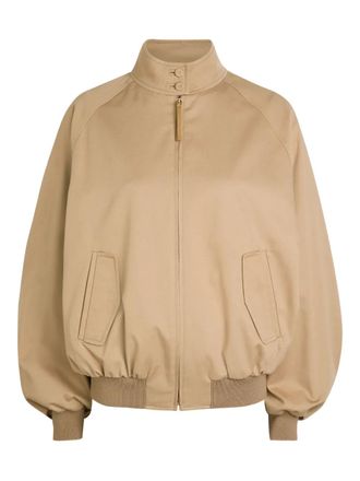Gabriela Hearst Wynne zip-up bomber jacket - Neutrals