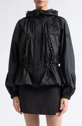 Moncler Imaginaire Short Nylon Canvas Parka in Black at Nordstrom, Size 1