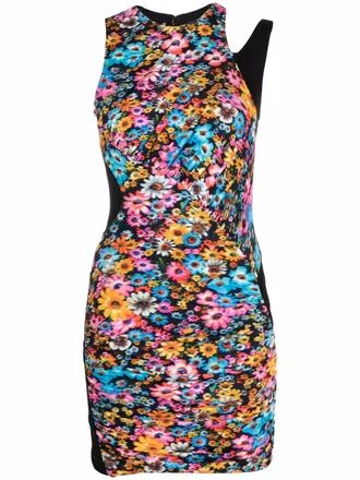 Stella McCartney Melissa floral-print minidress - women - Spandex/Elastane/Viscose/Polyamide/Spandex/Elastane/Silk - 38 - Pink