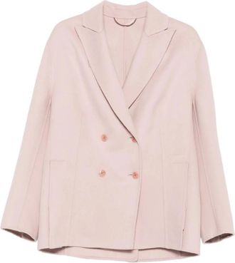 Ermanno Scervino Dubbele rij knopen wollen jas - Dames - Blazers - Roze - XS - Wol - Jassen