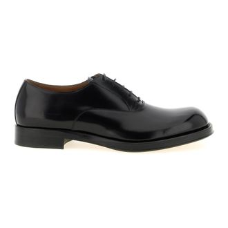 Dries Van Noten Business Shoes, male, Black, Size: 12 US Derby Lace-Up Shoe