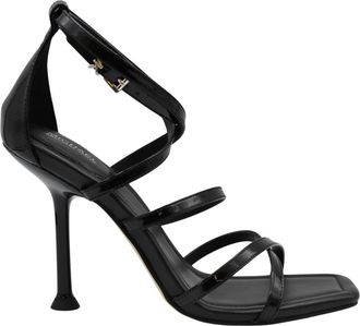 Michael Kors Schoenen, Dames, Zwart, 40 EU, Leer, Imani Sandalen van gelakt leer