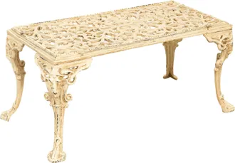 Biscottini International Biscottini - Mesa De Centro De Hierro Fundido Con Acabado Antiguo