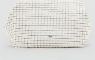 Mango Necessaire quadri cotone grezzo - Donna - Taglia unica - MANGO