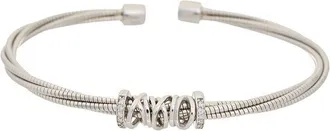 Meshmerise 18K Plated 0.10 Ct. Tw. Diamond Bangle Bracelet