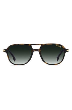 Carrera CA 392/S 54mm Square Sunglasses in Havana/green Shaded at Nordstrom