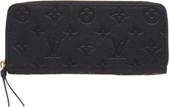 Louis Vuitton Empreinte Black Leather Long Wallet (Bi-Fold) (Pre-Owned)