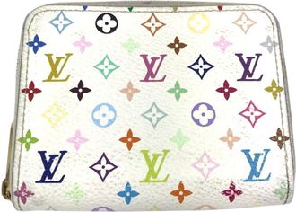 Louis Vuitton Galle Litchi Monogram Multi-Color Pink White Monogram Multicolore Long Wallet (Bi-Fold) (Pre-Owned)