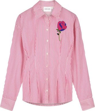 Fab By Fabienne Chapot Irina Blouse - Dames - Overhemden - Roze - 2XL - Leer - Overhemden