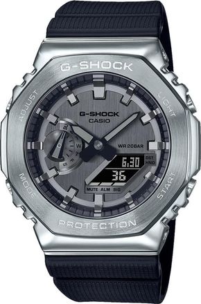 Casio G-Shock Alarm World Time Quartz Analog-Digital Silver Dial Mens Watch GM2100-1A