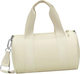 Generic Cylindrical Shoulder Bag Lightweight Durable Design Adjustable Strap Top Handle for Office Commuting and Urban Shopping Trips (Beige, 9.84 &times; 6.69 &times; 6.