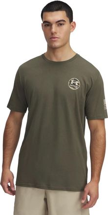 Under Armour Mens Freedom by Land Short Sleeve T-Shirt, Color Marine Od Green (390), Size: Large