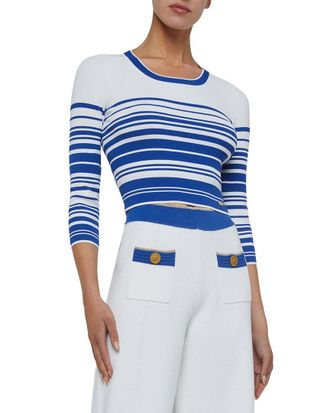 L'agence Lagence Yukio Striped Crop Top