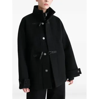Christophe Lemaire Black Belted Duffle Coat