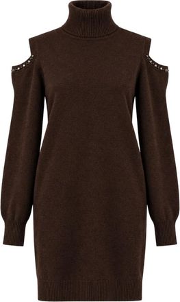 Twinset Actitude Knit Dress - Dames - Kleedjes - Bruin - M - Kleedjes