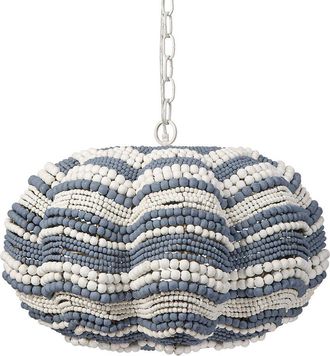 Jamie Young Co. Clamshell Wood Beaded 4-Light Small Chandelier