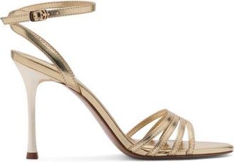 Mango Ankle Strap Sandal in Gold at Nordstrom, Size 6.5Us