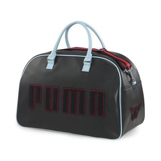Puma x Dua Lipa Duffel Bag Womens Black Detachable Shoulder Strap Travel FROG115