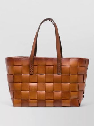 Dragon Diffusion woven shoulder tote bag dual handles