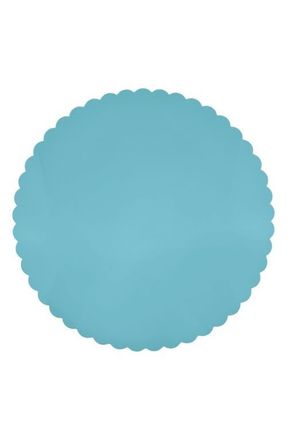Mariposa Scalloped Set of 2 Placemats in Teal at Nordstrom