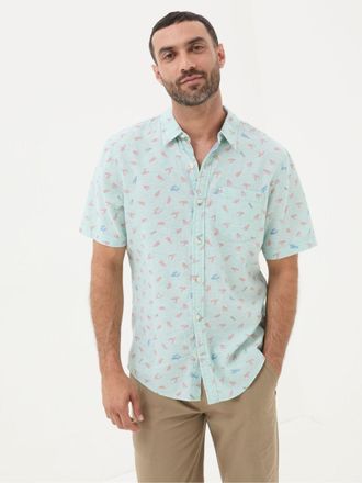 Fat Face FatFace Blue Cracking Lobster Print Shirt