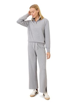 Pact CloudKnit Half Zip in Heather Grey at Nordstrom, Size X-Small