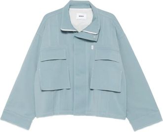 BONSAI pocket-detail zip-front jacket - Blue