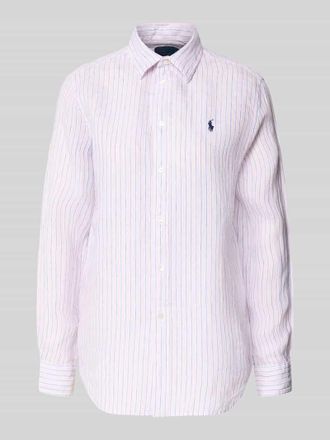 Polo Ralph Lauren Hemdbluse aus reinem Leinen in Rosa, Gr&ouml;&szlig;e XL
