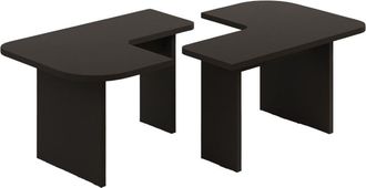 Habitat et Jardin Set Di Tavolini In Legno iris - 90 X 45 X 35 Cm - Grigio Antracite