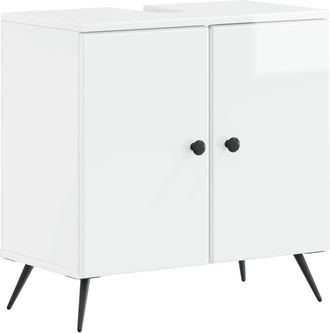 vidaXL Mueble De Lavabo Para Ba&ntilde;o Breda Blanco Brillante Vidaxl