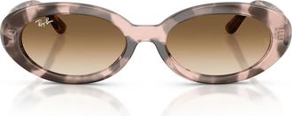 Ray-Ban Sunglasses Rb2223 144951 Pink Striped/Brown Gradient Women