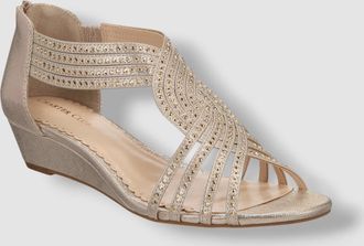 Charter Club Ginifur Sandals Womens Beige Strappy Wedge Heel ZPO3916