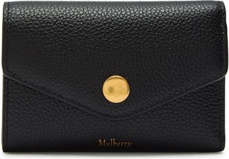 Mulberry Logo Grained Leather Wallet - Black - One Size
