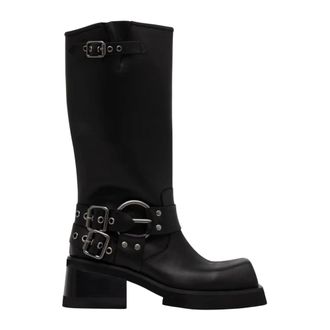 Jeffrey Campbell Fraudulent Enkellaarzen - Dames - Schoenen - Zwart - Maat: 36 EU Leer