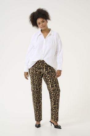 Kaffe Curve Jeans Regular fit Naturel Leopard Print