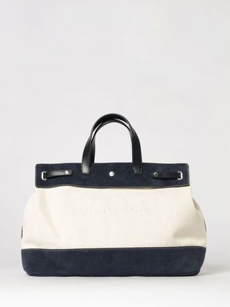 Emporio Armani Borsa shopping Emporio Armani in cotone e camoscio